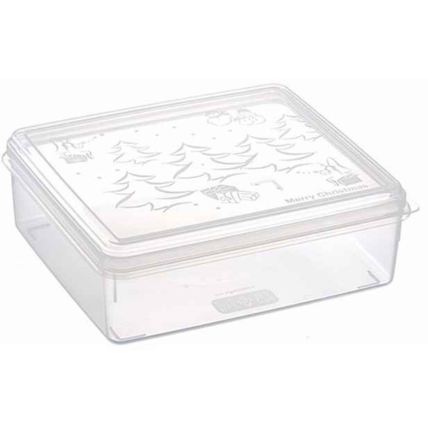 box 2,50l vánoční, 23x23x7,5cm, transp.plast