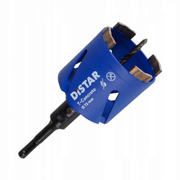 Korunkový Vrták diamantová Distar Dds-w pro betonu/cihlu o průměru 72 mm adaptér