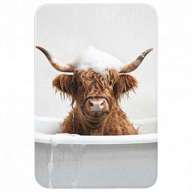 OnlyWow WC PŘEDLOŽKA Scottish Highlander - Koupel - Kráva - Zvířata - Pěna 60x90 cm