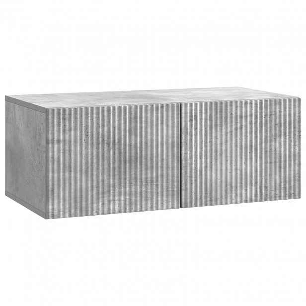 vidaXL Nástěnná TV skříň 78,5 x 41 x 30 cm Betonově šedá
