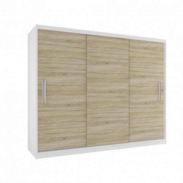 B BELINI GROUP POSUVNÁ SKŘÍŇ Verona SI, Bílá/Dub Sonoma Mat, 232 cm