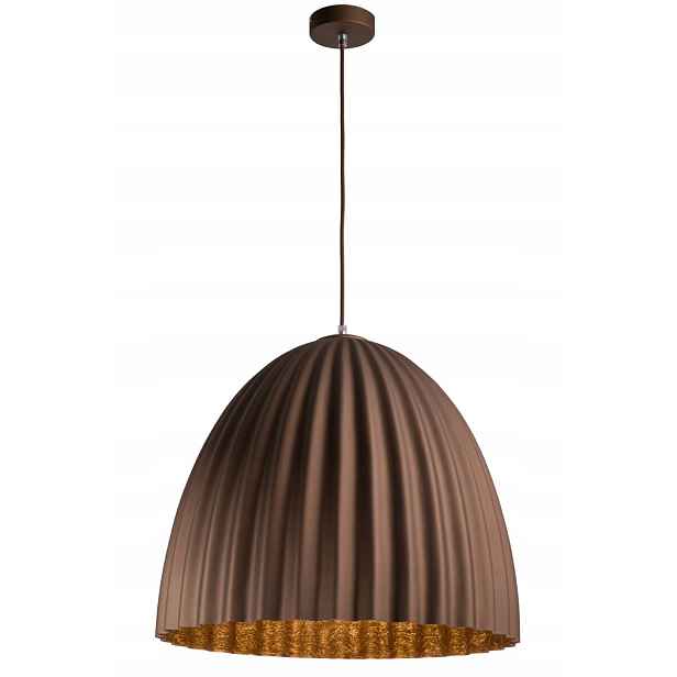 Moderní hnědo-měděná závěsná lampa Telma 1xE27 Sigma Lighting, barva hnědá
