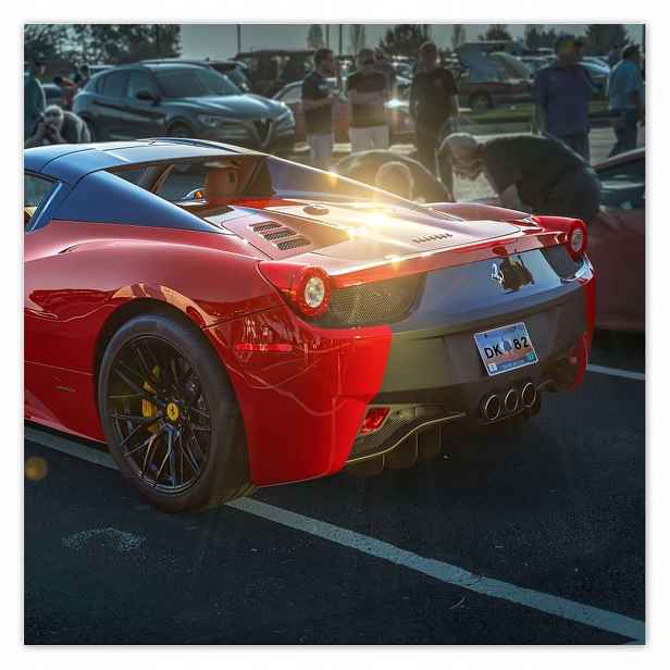 Plakáty 140x140 Červené Ferrari