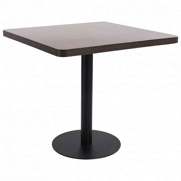 vidaXL Bistro stolek tmavě hnědý 80 x 80 cm MDF
