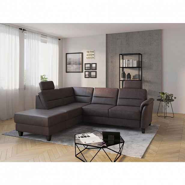 Sit & More ROHOVÁ SEDAČKA, textil, hnědá