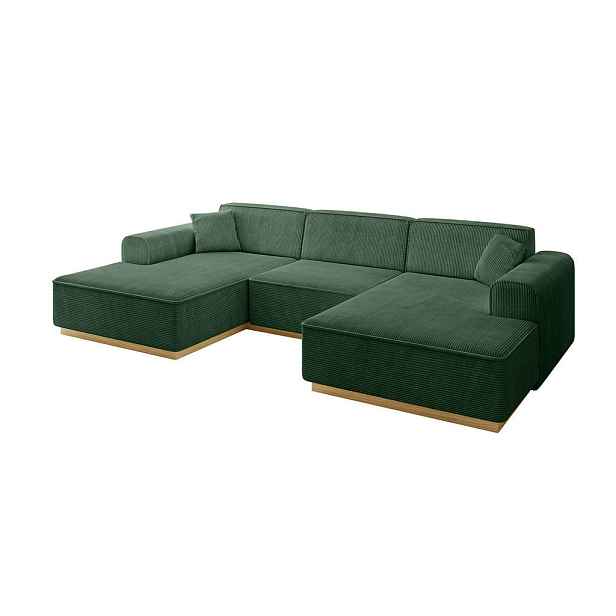 ALTDECOR SEDACÍ SOUPRAVA ve tvaru U IREA-U1-v2 301x165x80 Zelená Manšestr
