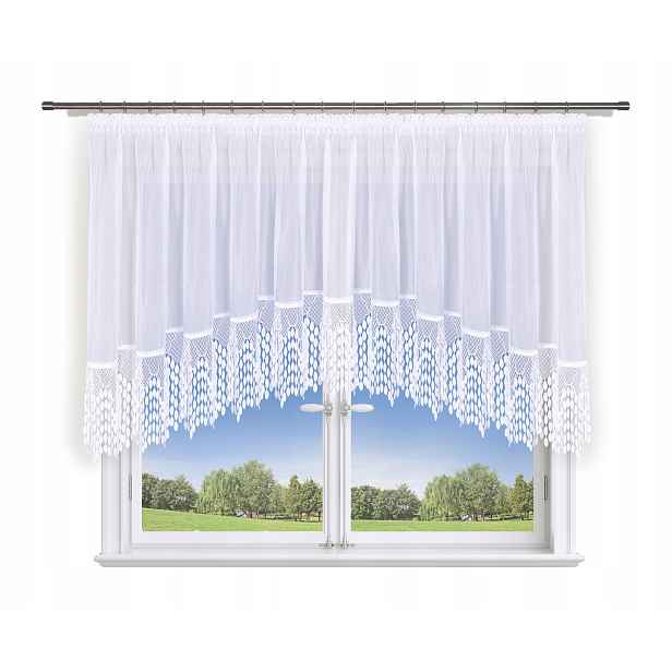 Hotová záclona 400x160, markýzový oblouk, guipure 30 cm