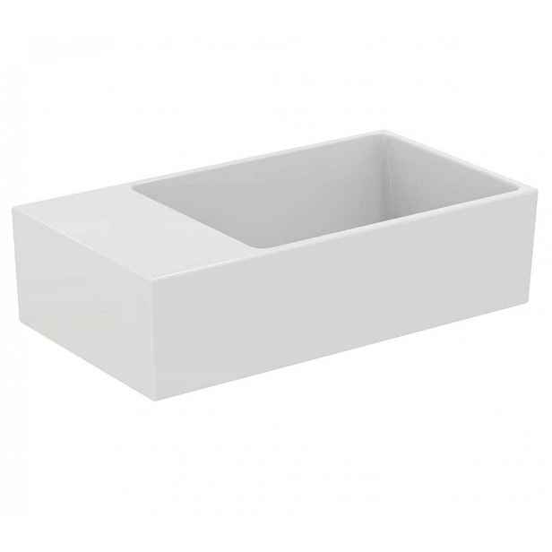 Ideal Standard Extra - Umývátko na desku 45x25 cm, s přepadem, bez otvoru pro baterii, bílá T392101