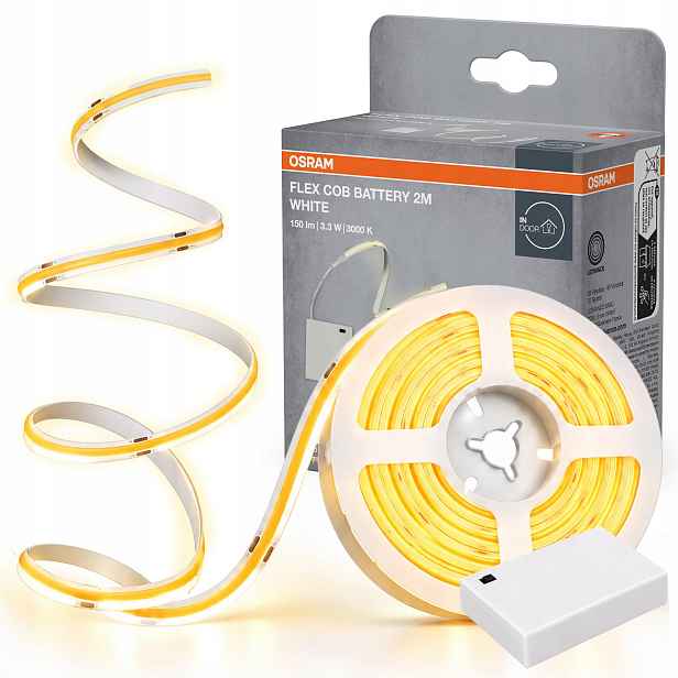 Led pásek Cob Dekorativní pásek 3.3W 3000K teplý 2 m na baterie Osram
