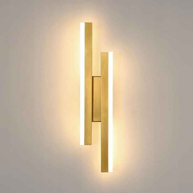 nástěnné Led svítidlo Scienna – zlaté, moderní, do obýváku nebo chodby – 3000K, 16W