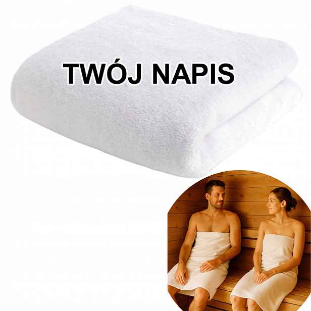 Velký ručník XXL 100x150 Premium do Sauny Spa plus size s Nápis