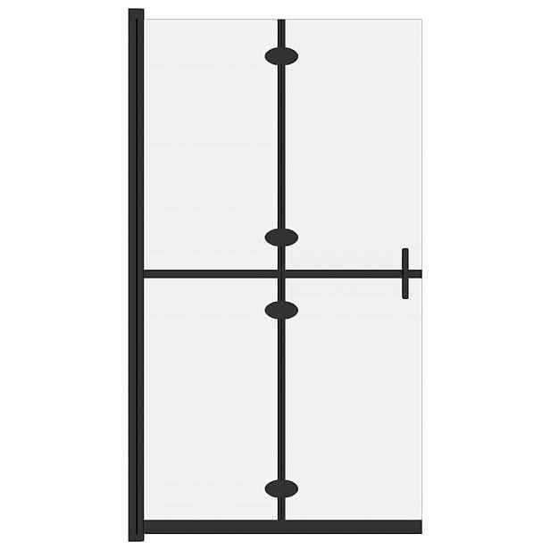 vidaXL Skládací sprchová zástěna mléčné ESG sklo 120 x 190 cm