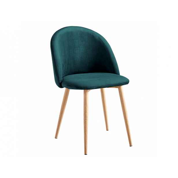 Jídelní židle, smaragdová, FLUFFY - 48x51x80 cm