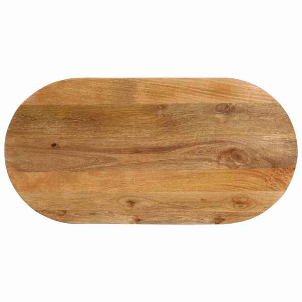 vidaXL Stolní deska 140x60x3,8 cm oválná masivní mangovníkové dřevo
