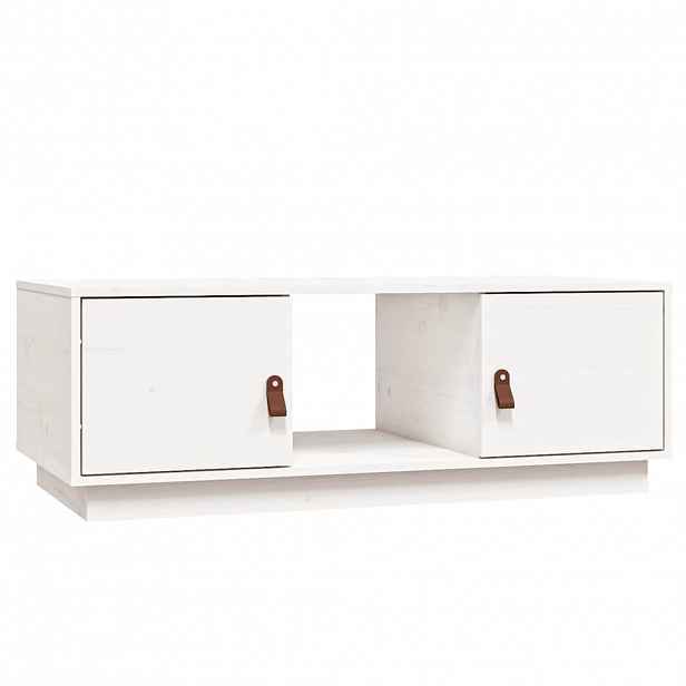 vidaXL Konferenční stolek bílý 100x50x35 cm masivní borové dřevo