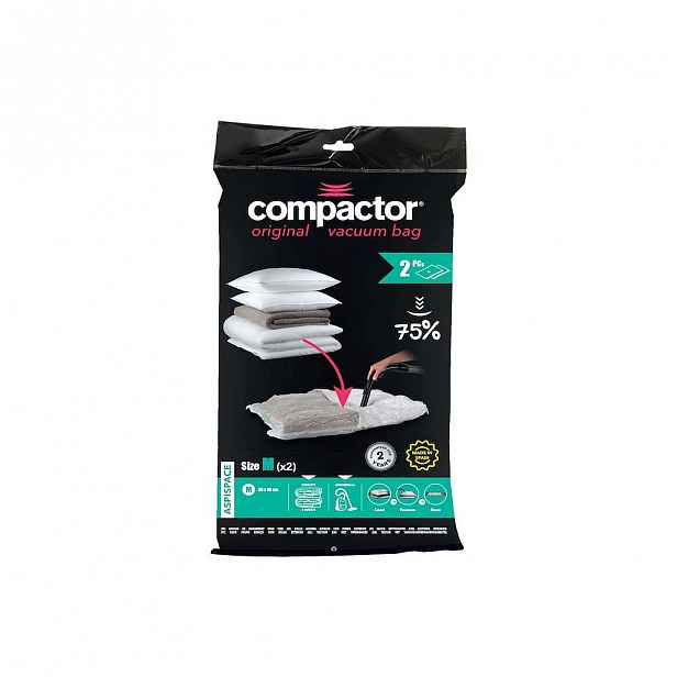 Sada 2 vakuových obalů na oblečení Compactor Premium Valve Medium, 55 x 90 cm