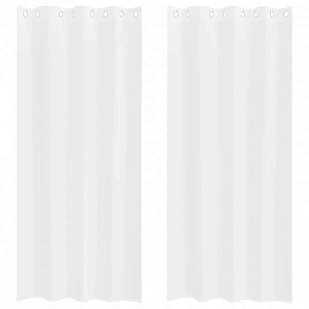 vidaXL Voile Záclona 2 ks Bílá 225 x 140 cm Polyester