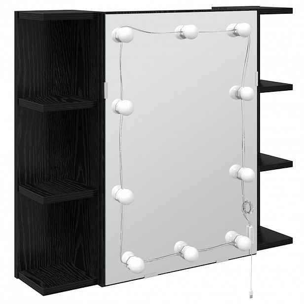 vidaXL Zrcadlová skříň Černý dub 70 x 16,5 x 60 cm Kompozitní dřevo