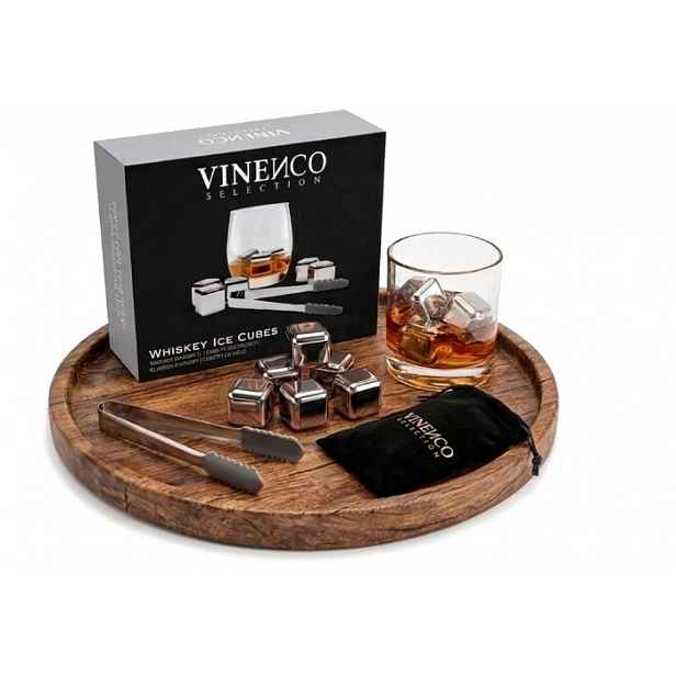 Chladicí Kostky Na Whisky 8 Ks Nerezová Ocel Kleště Pouzdro