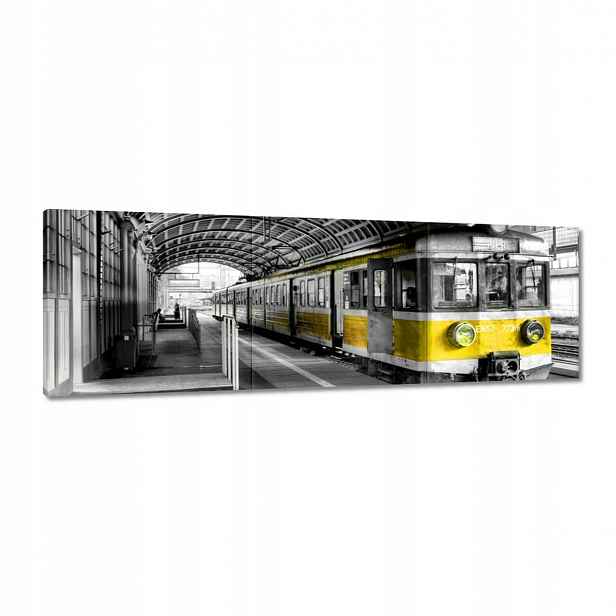 Obrazy 150x50 Žlutý vlak