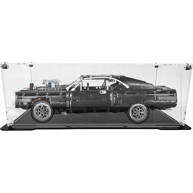 Vitrína s černým podstavcem pro sadu Lego 42111 Technic Dom's Dodge Charger