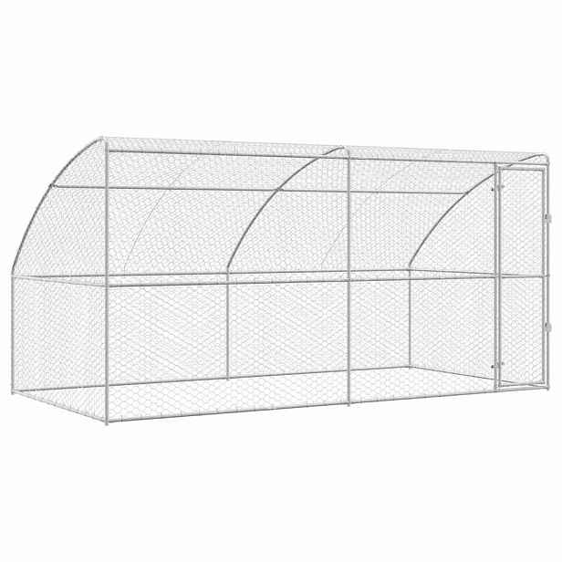 vidaXL Psí kennel 2 ks Stříbrná 4 x 2 x 2 m Pozinkovaná ocel
