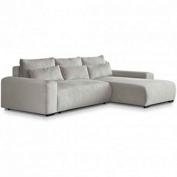 Beautysofa ROHOVÁ rozkládací pohovka Benny béžová, pravá