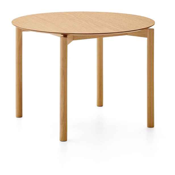 Kulatý jídelní stůl v dekoru jasanu ø 110 cm Indara – Kave Home