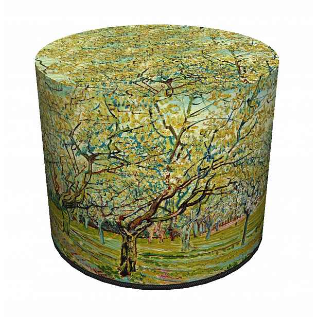 Taburet taburet Bertoni typu válec, lehká, stabilní, s potiskem Van Gogh Sad