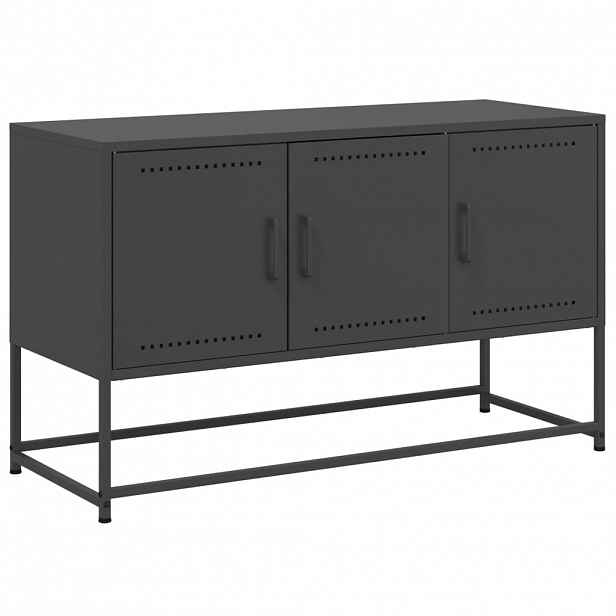 vidaXL TV skříňka černá 100,5 x 39 x 60,5 cm ocel