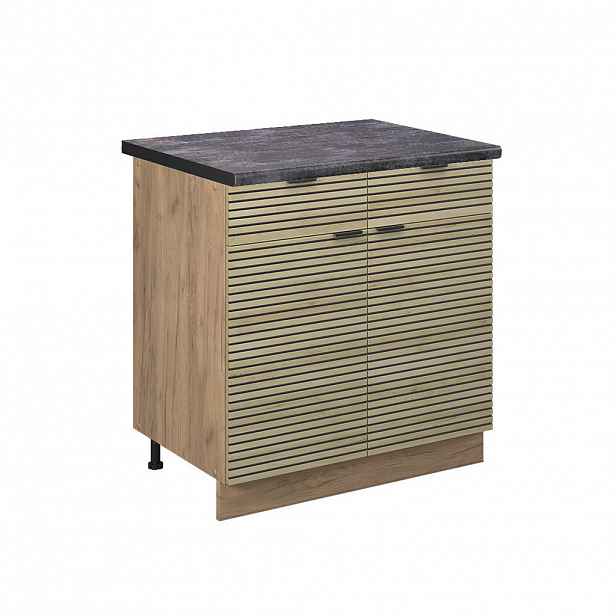 Vicco SPODNÍ SKŘÍŇKA KUCHYŇSKÉ LINKY Fame-Line Dubový panel 80 cm , PD Antracit