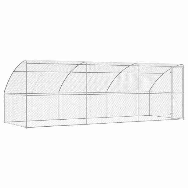 vidaXL Psí kennel 3 ks Stříbrná 6 x 2 x 2 m Pozinkovaná ocel