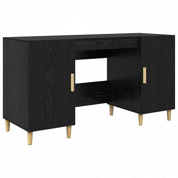 vidaXL Stůl Černý dub Kompozitní dřevo 140 x 50 x 75 cm