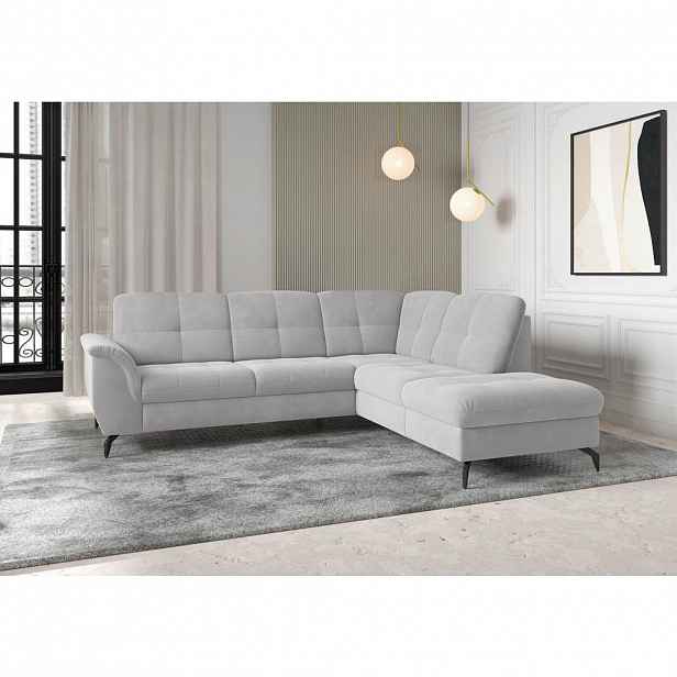 Sit & More ROHOVÁ SEDAČKA, textil, barvy stříbra
