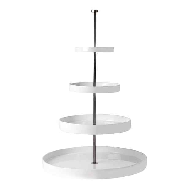 Keramický čtyřpatrový etažér výška 61 cm GRANDE ASA Selection - bílý
