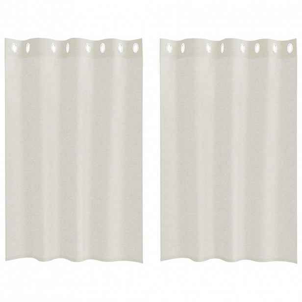vidaXL Voile Záclona 2 ks Krémová 140 x 140 cm Polyester
