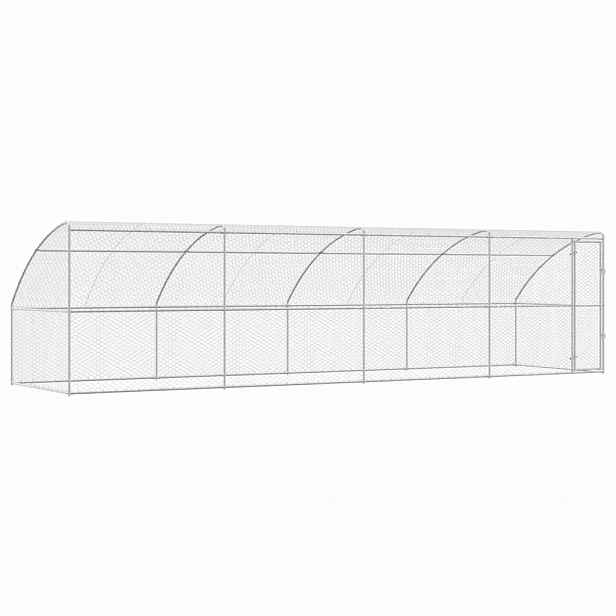 vidaXL Psí kennel 4 ks Stříbrná 8 x 2 x 2 m Pozinkovaná ocel