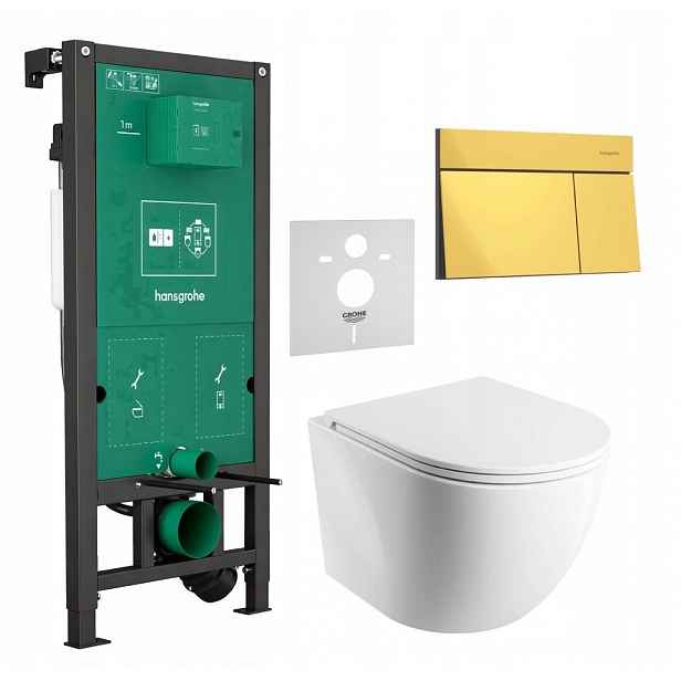 7v1 Wc Set Stelaz Hansgrohe iFrame Wc Mísa Omnires Tornado+tlačítko