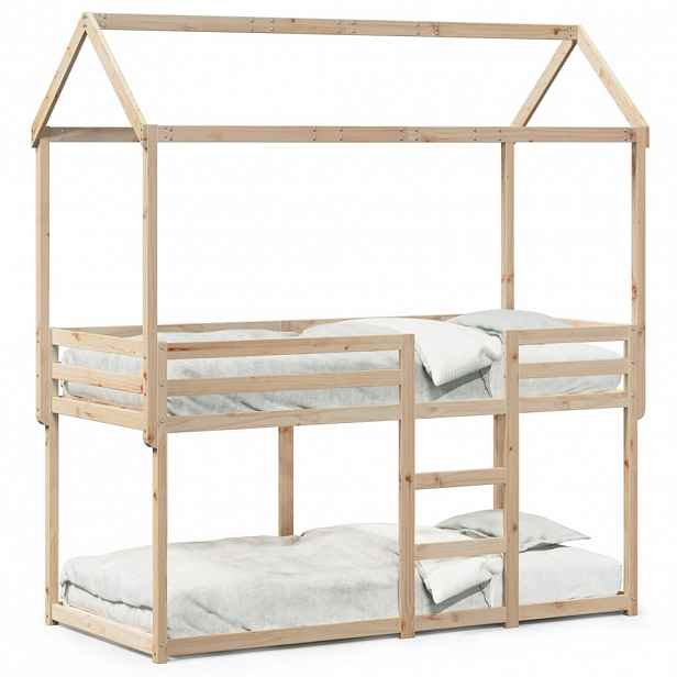 vidaXL Patrová postel bez matrace 90 x 190 cm masivní borové dřevo