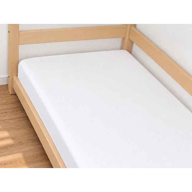 Benlemi Jednolůžkové prostěradlo JERSEY z bavlny Zvolte barvu: Bílá, Zvolte rozměr: 120 x 180 cm