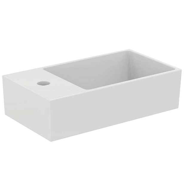 Ideal Standard Extra - Umývátko na desku 45x25 cm, s přepadem, otvor pro baterii vlevo, bílá T392001