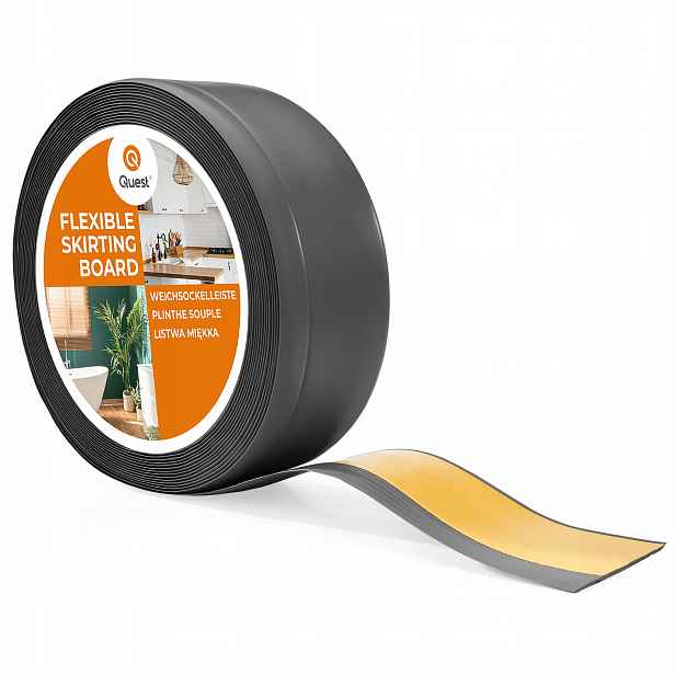 Pvc podlahová lišta samolepicí soklová 70x20 mm tmavě šedá, 25 m