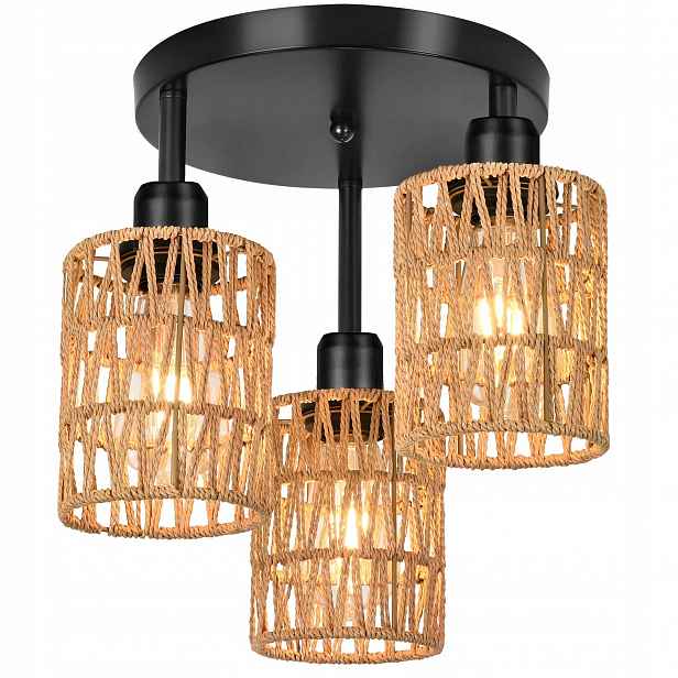 Stropní Svítidlo Pletená Přírodní Boho Béžová Ažurová Žiradnol Toolight