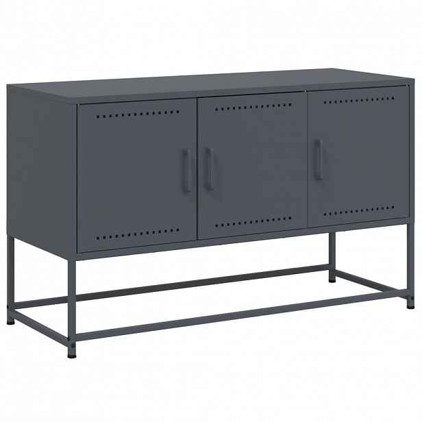 vidaXL TV skříňka antracitová 100,5 x 39 x 60,5 cm ocel