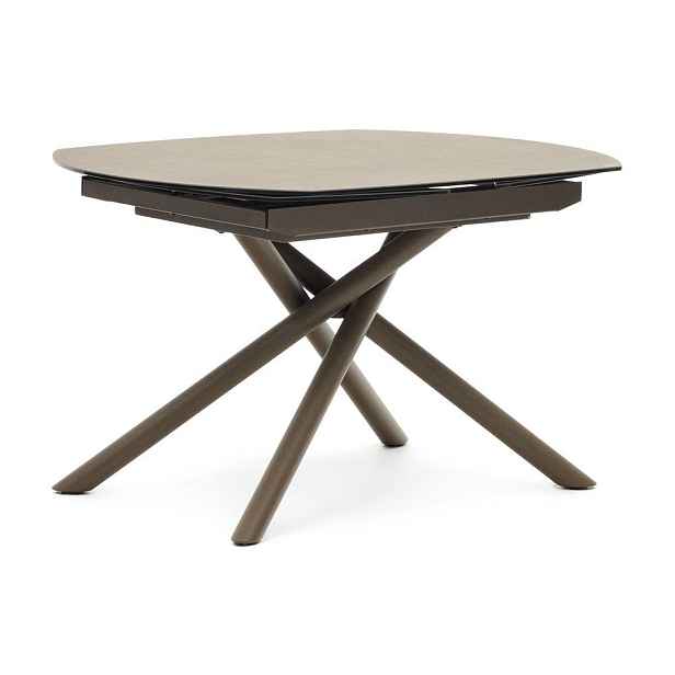 Rozkládací jídelní stůl s přídavnou deskou s keramickou deskou 100x130 cm Yodalia – Kave Home