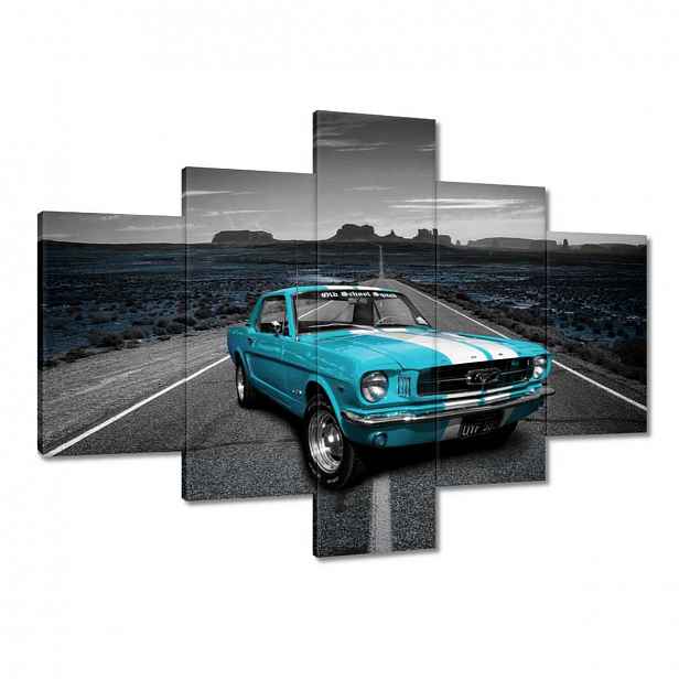 Obrazy 100x70 Modrý Ford Mustang