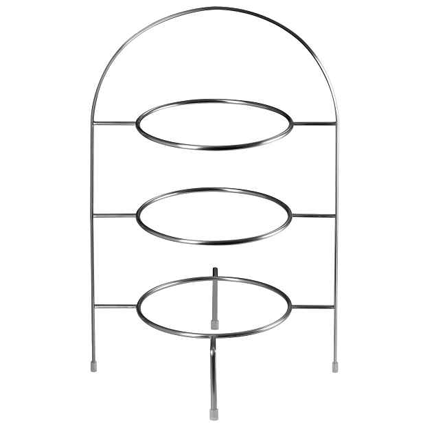 Kovový třípatrový etažér výška 28 cm Á TABLE ASA Selection - stříbrný