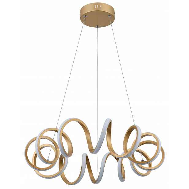 Lampa Do Obývacího Pokoje Zlatá Spirála Hada Vlna Led Závěsná Reality Loop 340201-09