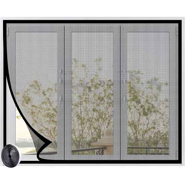 Moskytiéra 50x70 cm černá ze skleněných vláken na suchý zip