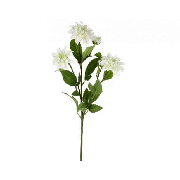 Umělá květina Jiřinka 75 cm, bílá